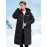 Men's Casual Long Hooded Puffer Jacket, Warm Down Coat Parka For Fall Winter Outdoor Mountaineering Hiking Camping, Men's Ski Coat