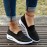 Womens Solid Hue Knitted Sneakers - Pillow-Soft Sole & Stylish Platform - Effortless Slip-On Comfort Shoes with Air Cushion - Breathable Low-top Design for All-Day Walking